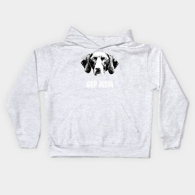 GSP Mom German Shorthaired Pointer Design Kids Hoodie by DoggyStyles